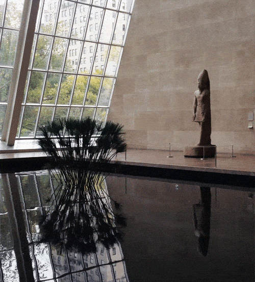 water rippling slowly in a pool from the Met Museum