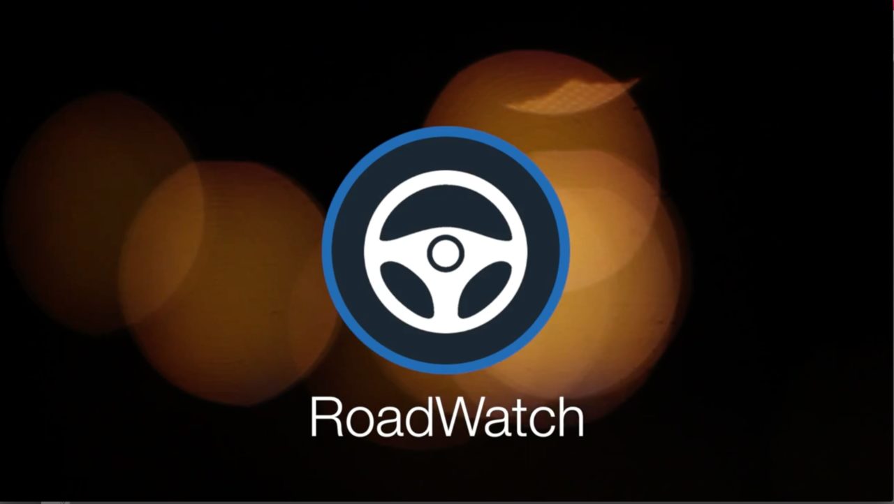 RoadWatch app title screen
