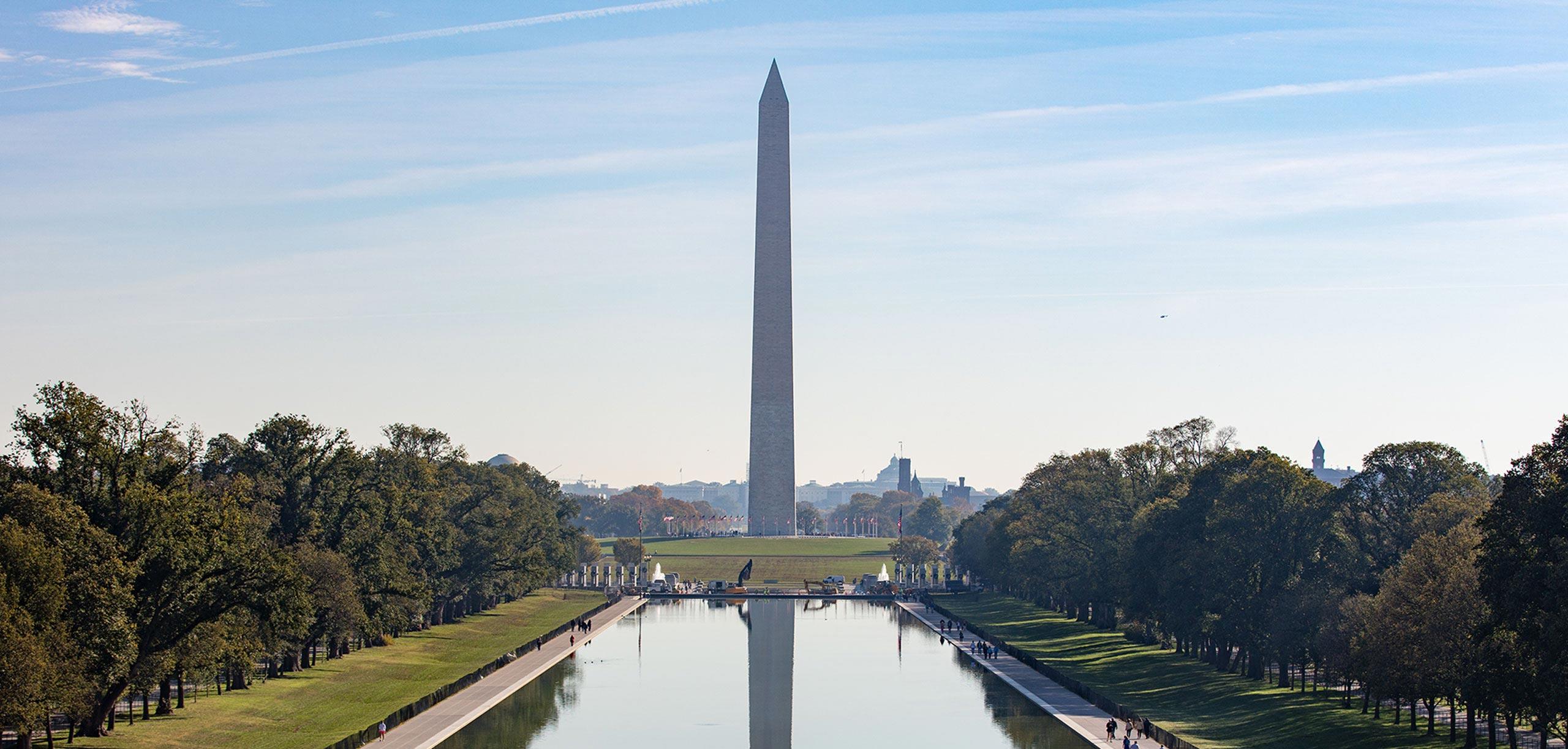 The Washington monument