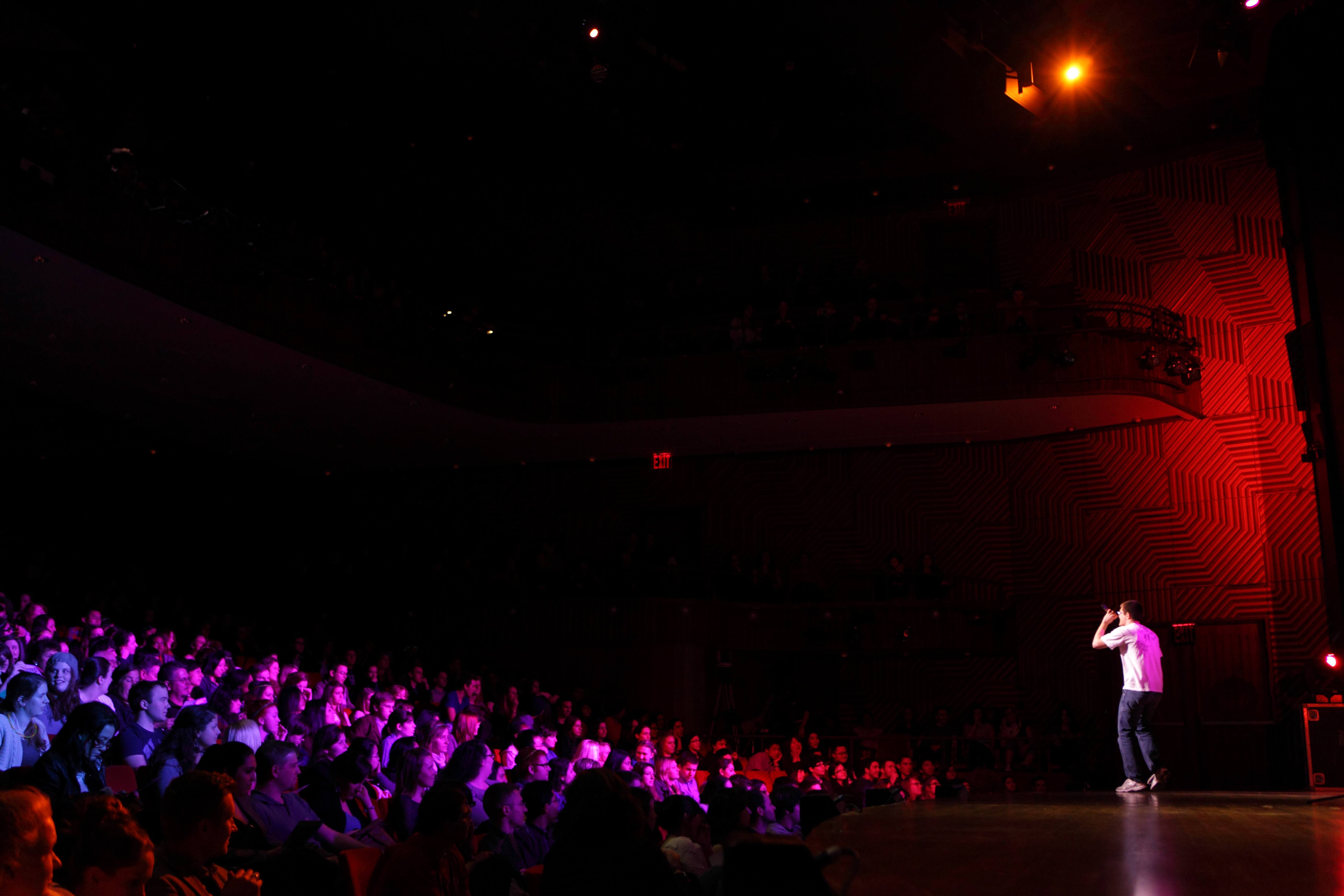 A performance at the Skirball Center for the Performing Arts.