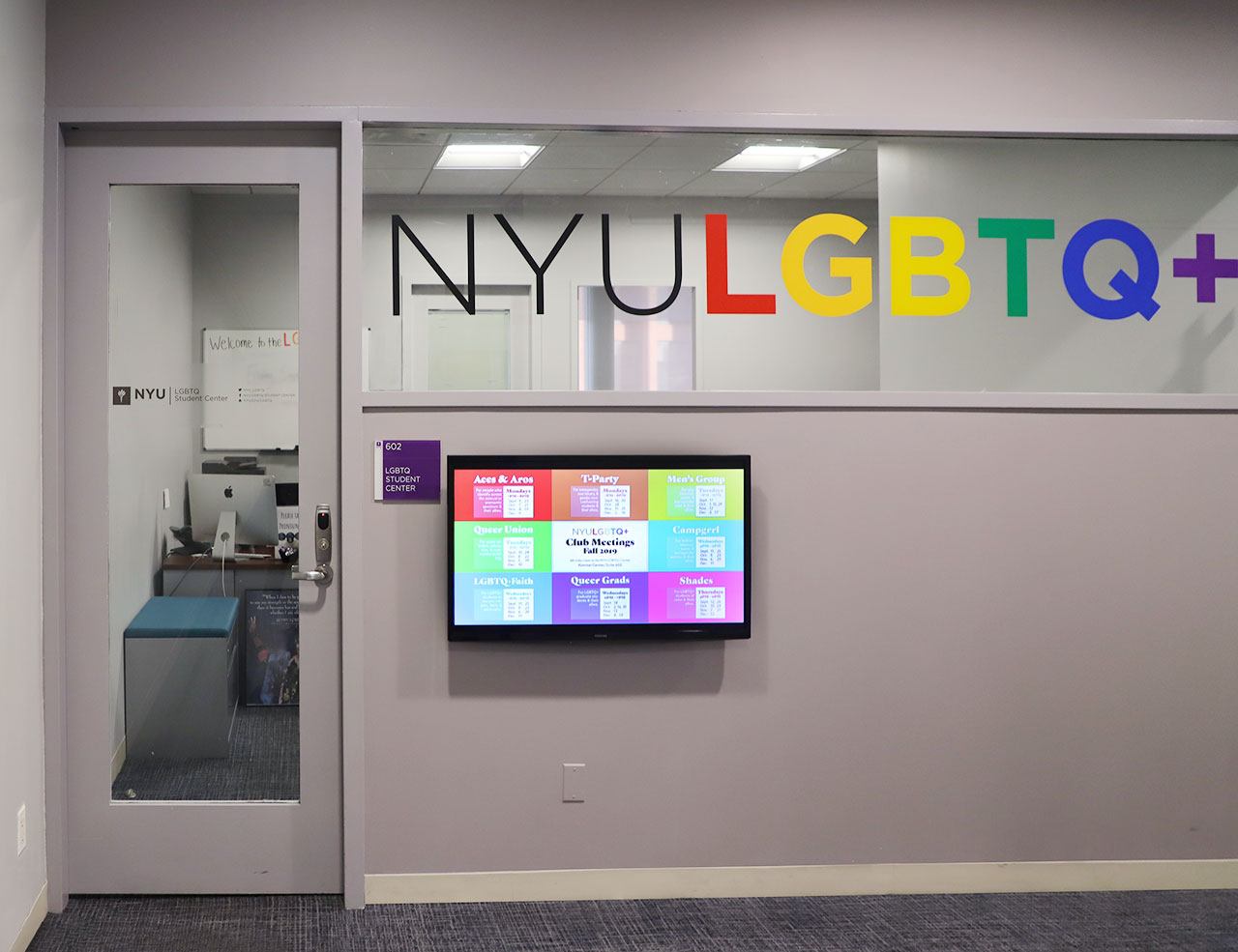 The LGBTQ+ Centerʼs office facade.