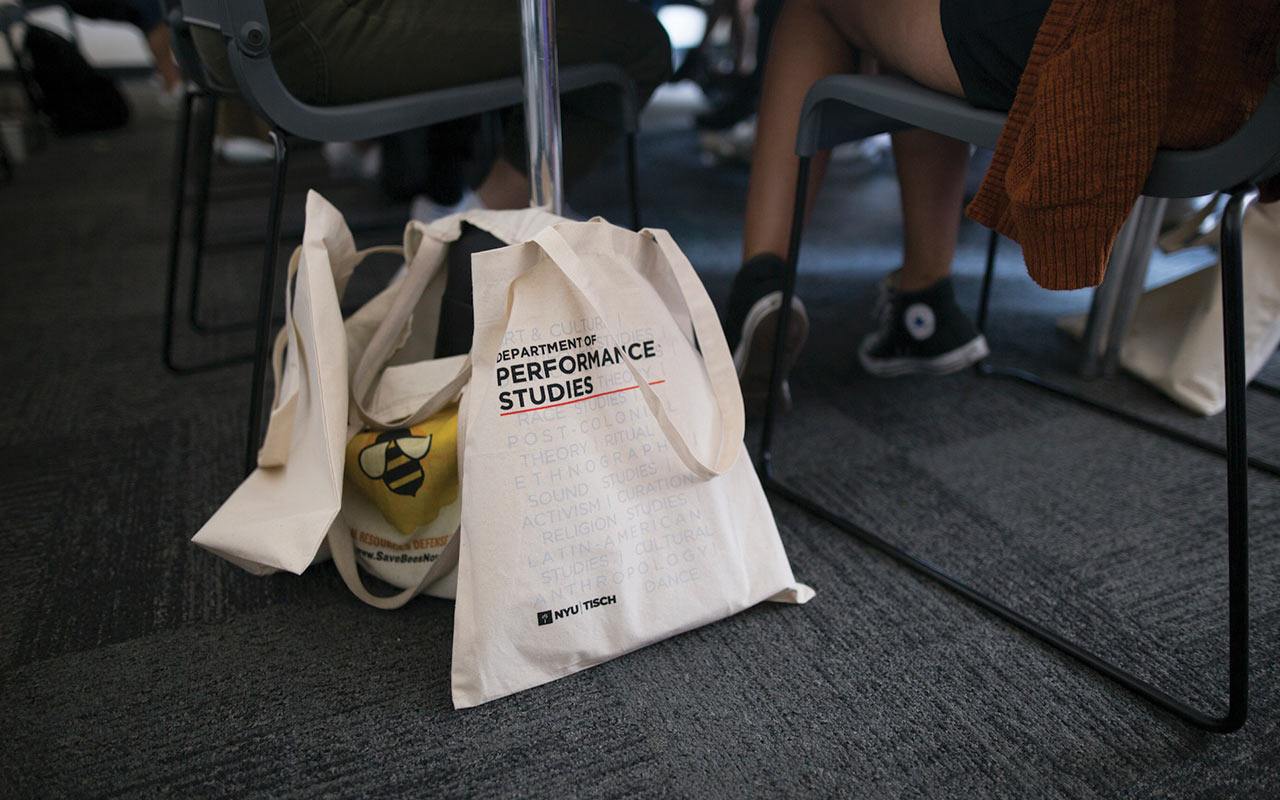 Performance Studies tote bag.