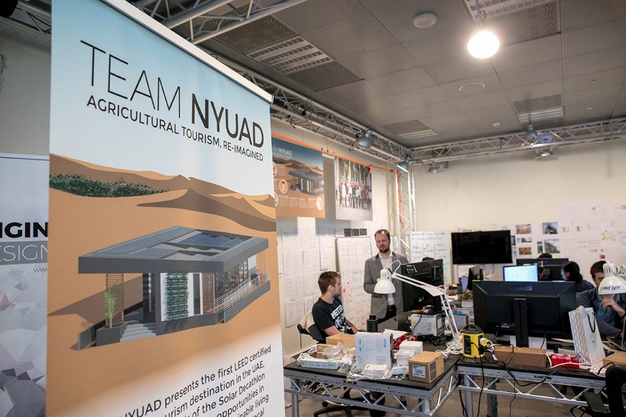 Team NYUAD project in the Engineering Design Studio.