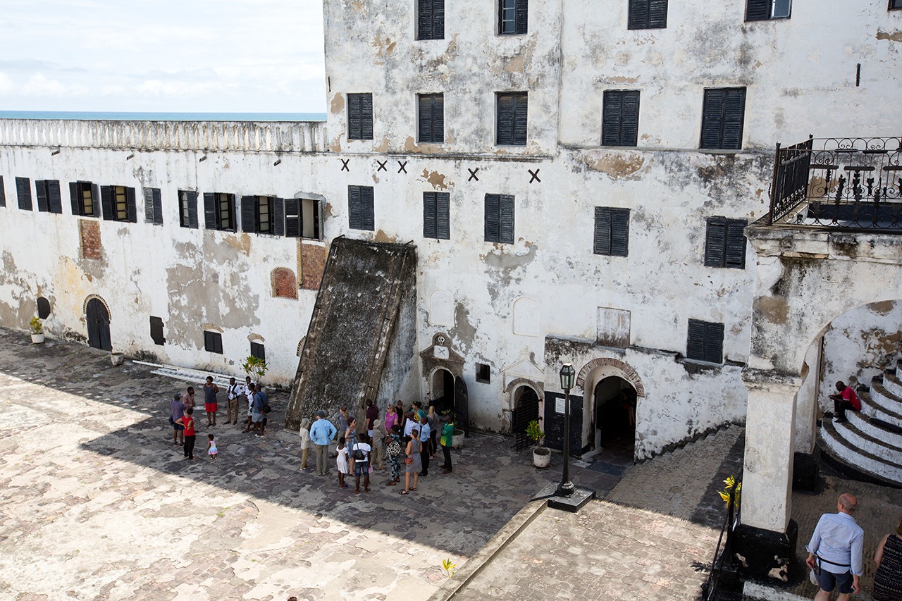 A group of NYU Accra students visiting Elmina Castle.
