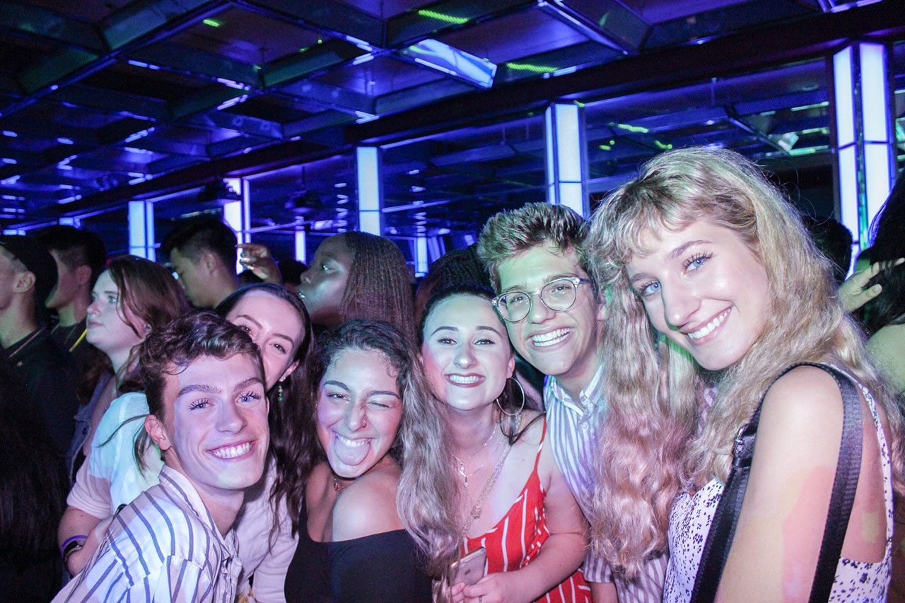 Students at the Ball during Welcome Week.