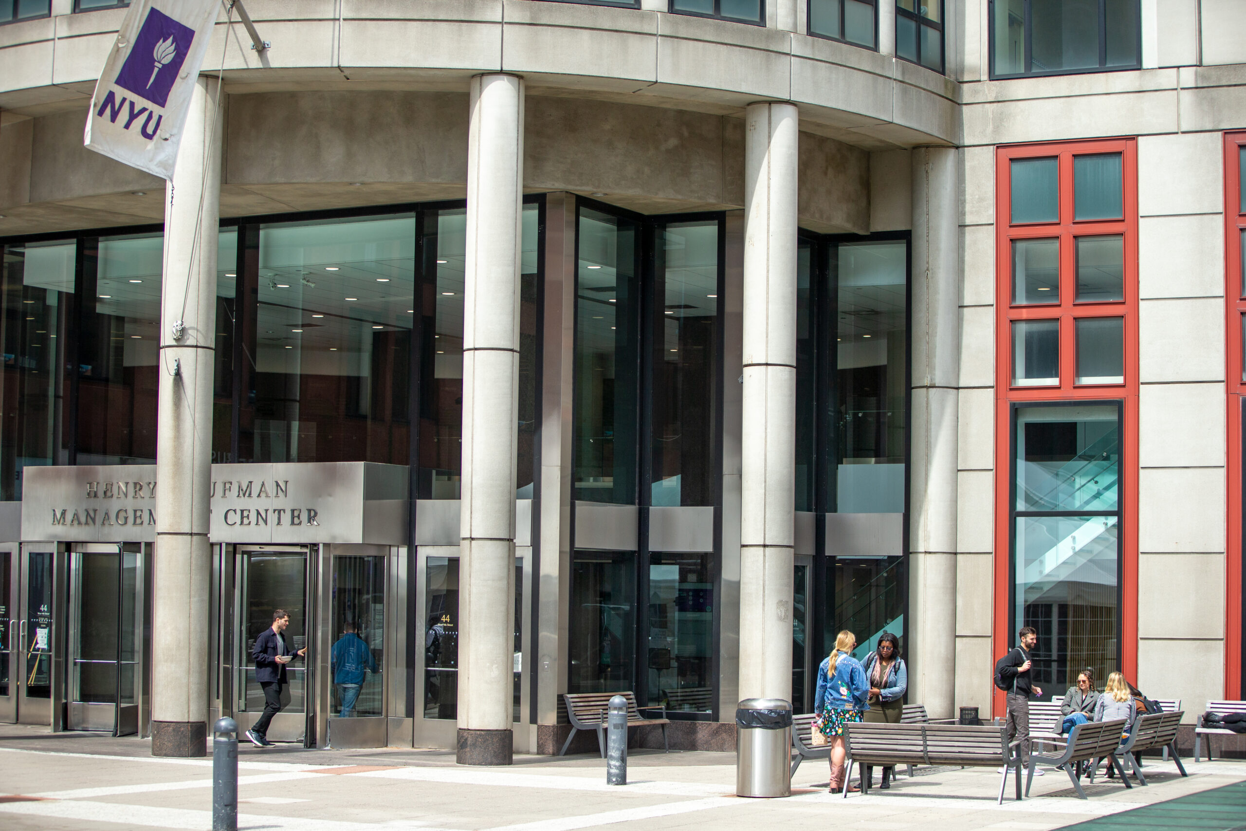 The exterior of the NYU Stern School of Business in Manhattan.