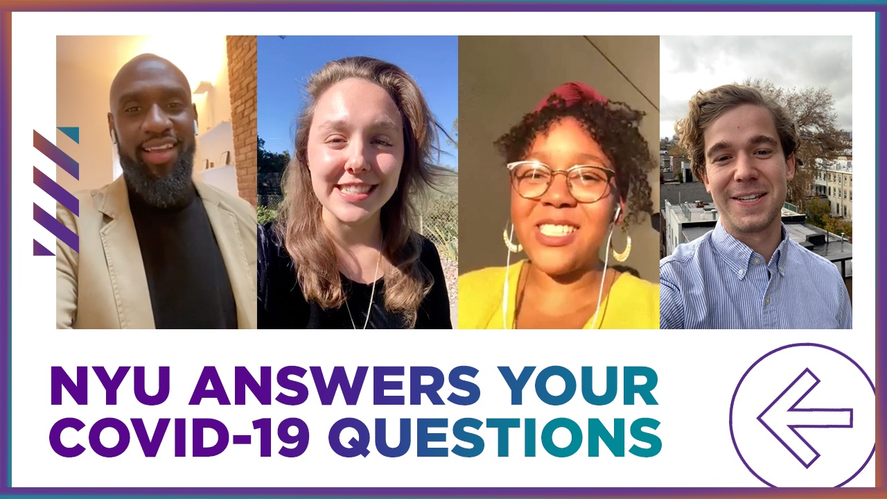 Thumbnail for COVID-19 questions video featuring the four participating Admissions counselors.