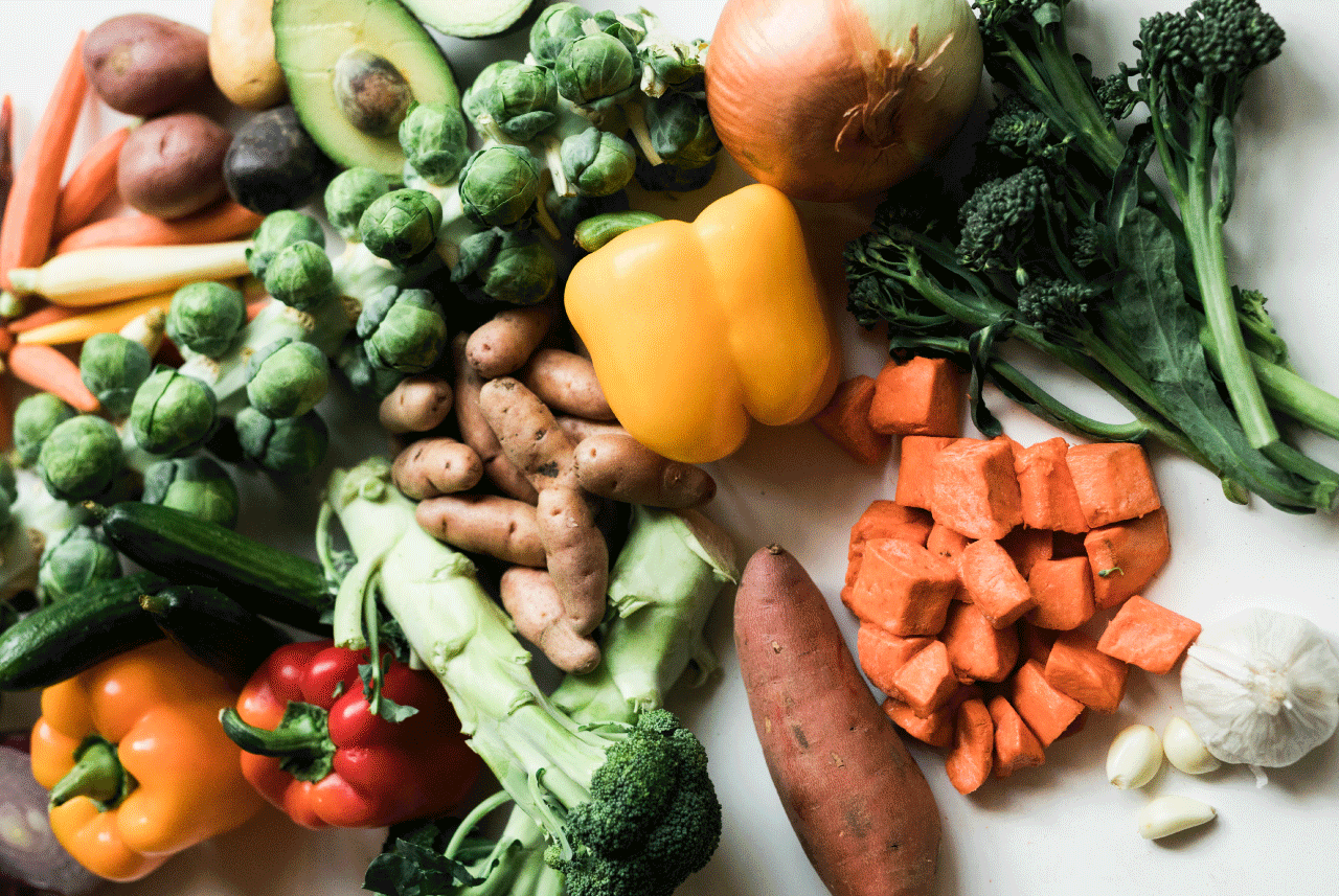 An array of vegetables.