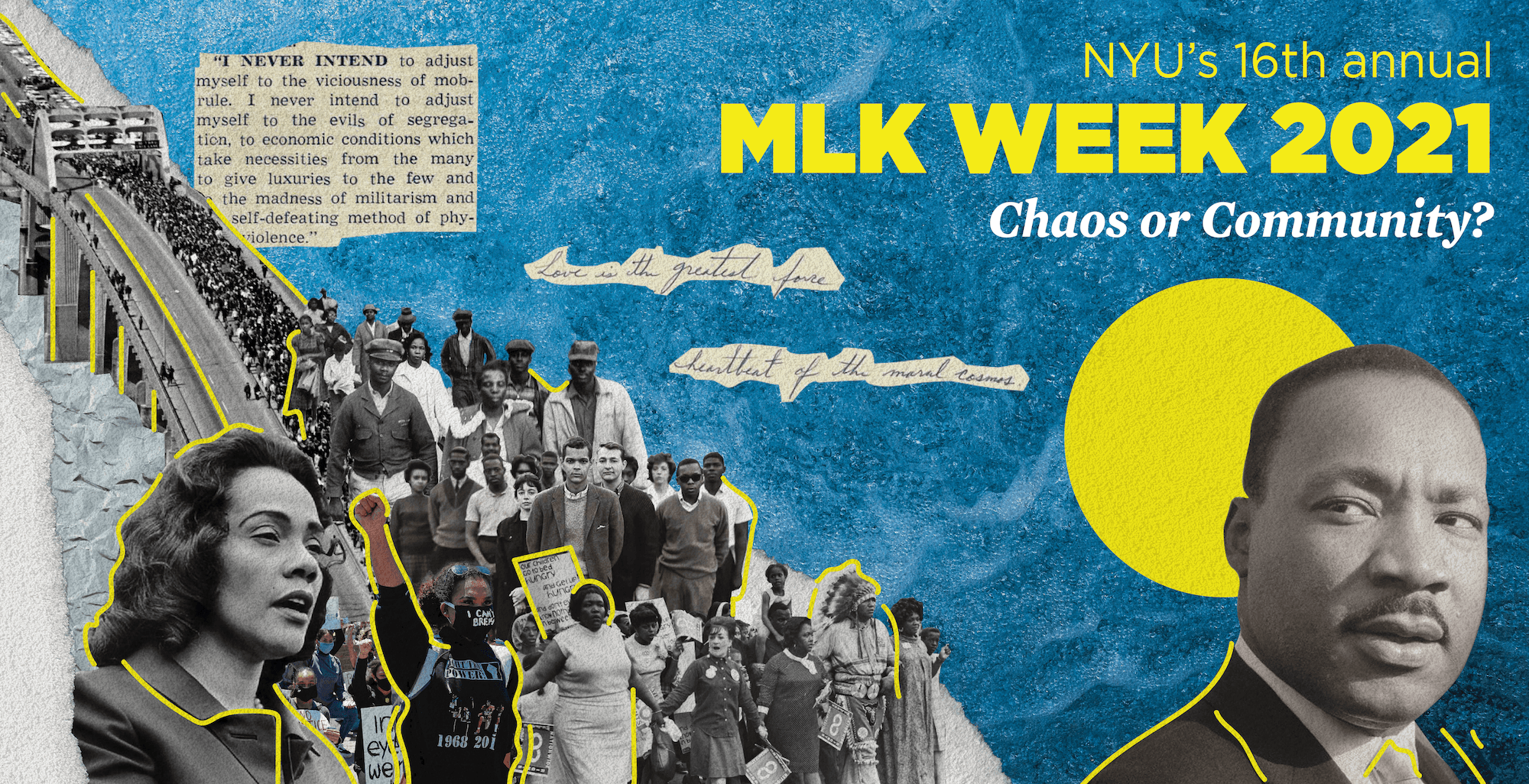 MLK Week 2021 collaged promotional banner.