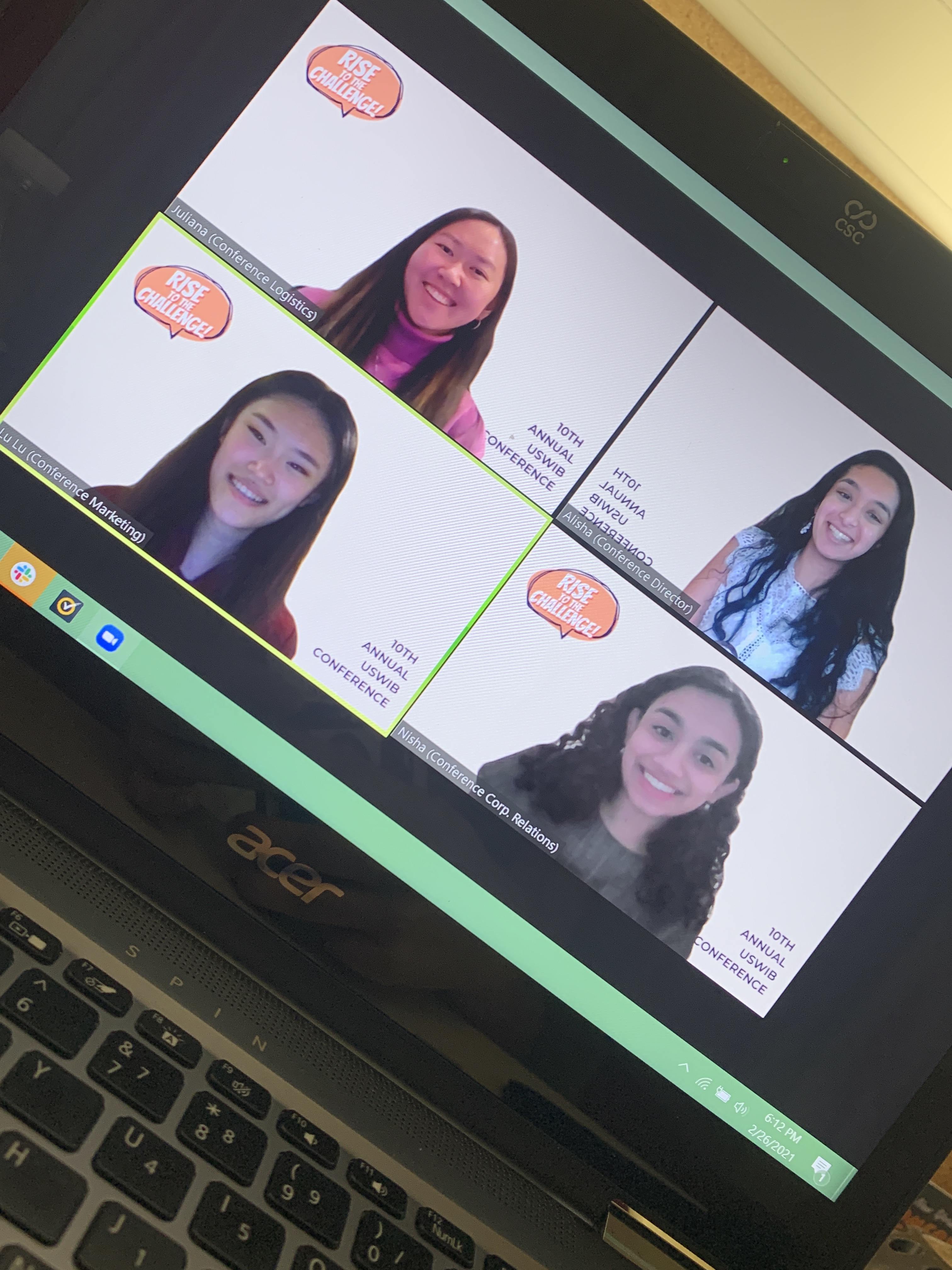 USWIB members on a zoom call