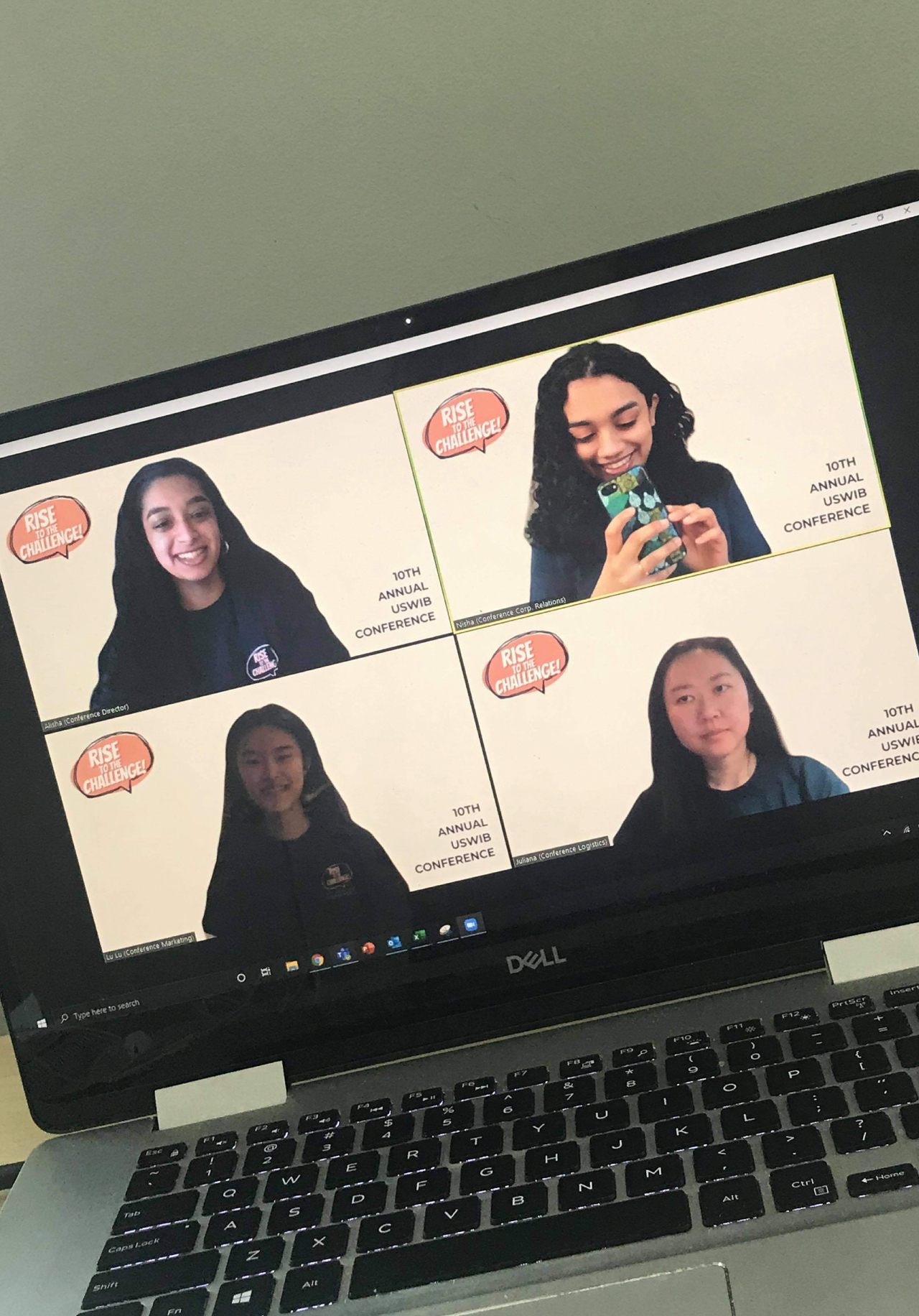 USWIB organizers on a Zoom call