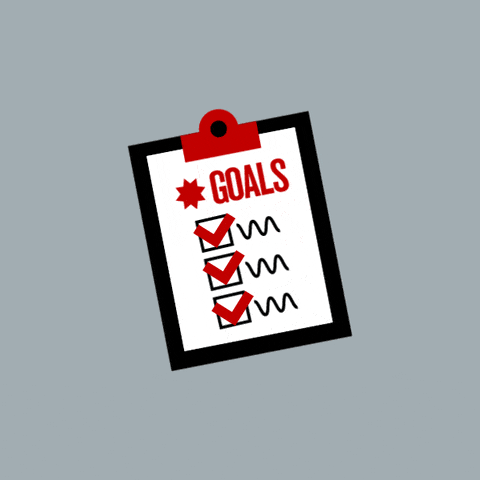 A goal list GIF.