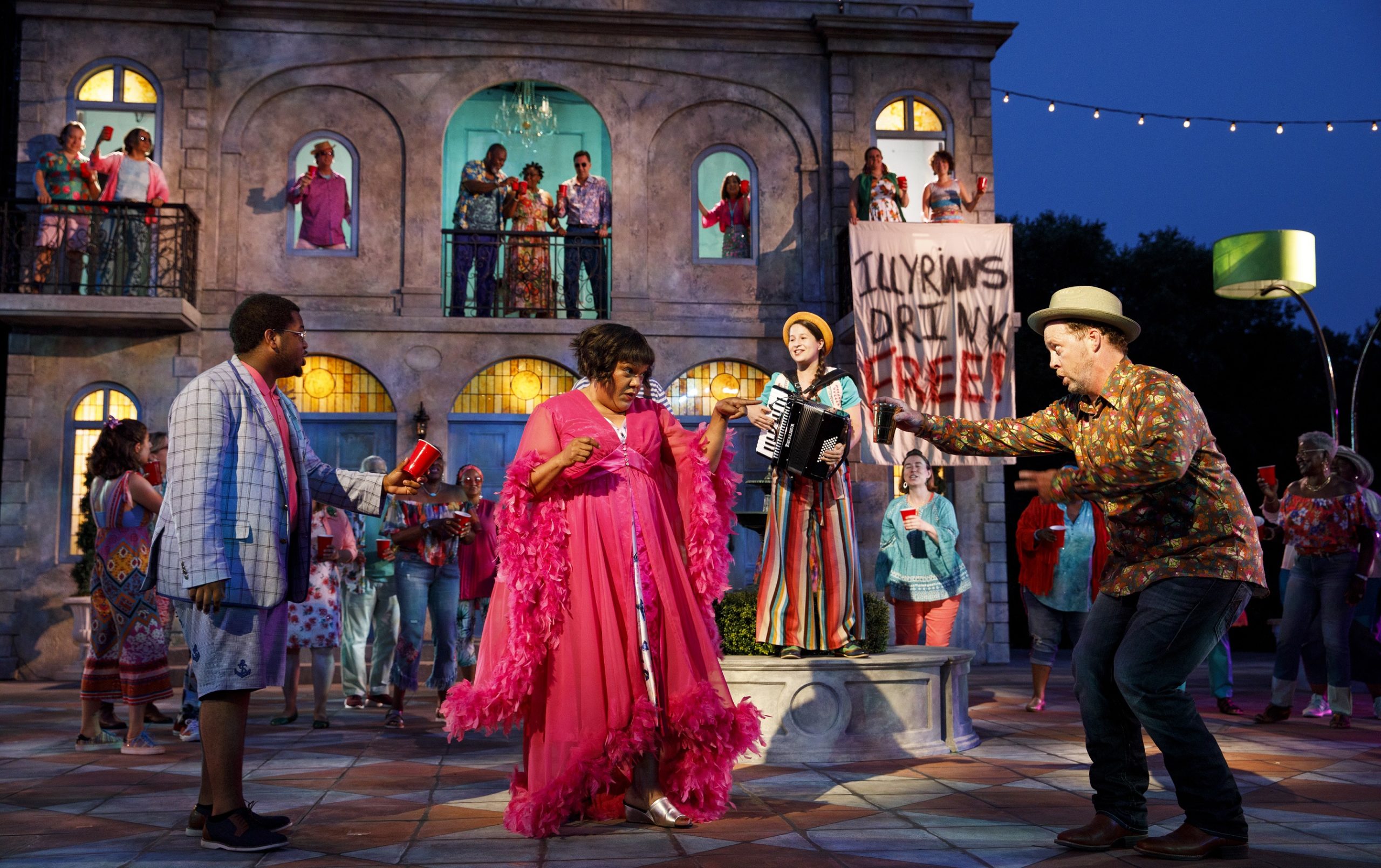 A production of Shakespeare in the Park.