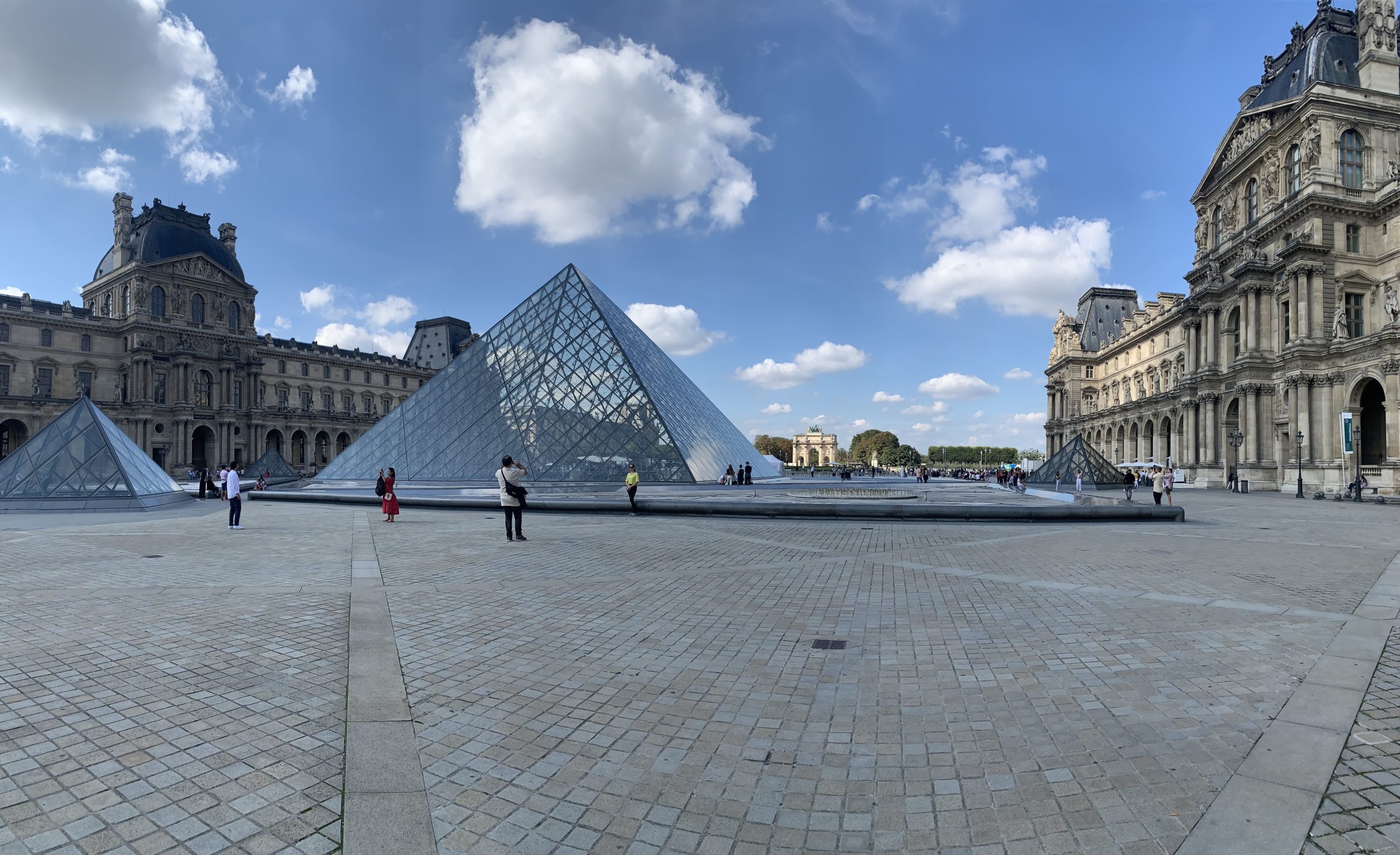 The Louvre Museum exterior, Paris.