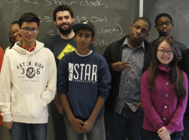 Students in Math Class Posing for the Camera