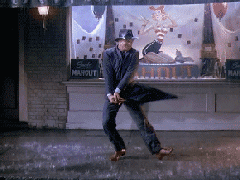 GIF of Gene Kelly dancing in “Singing in the Rain.”