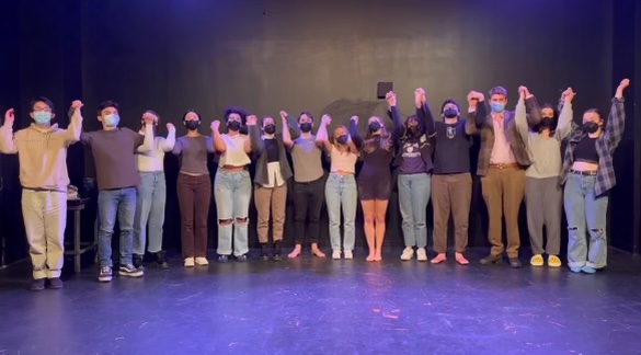 NYU Tisch Drama students giving a final bow.
