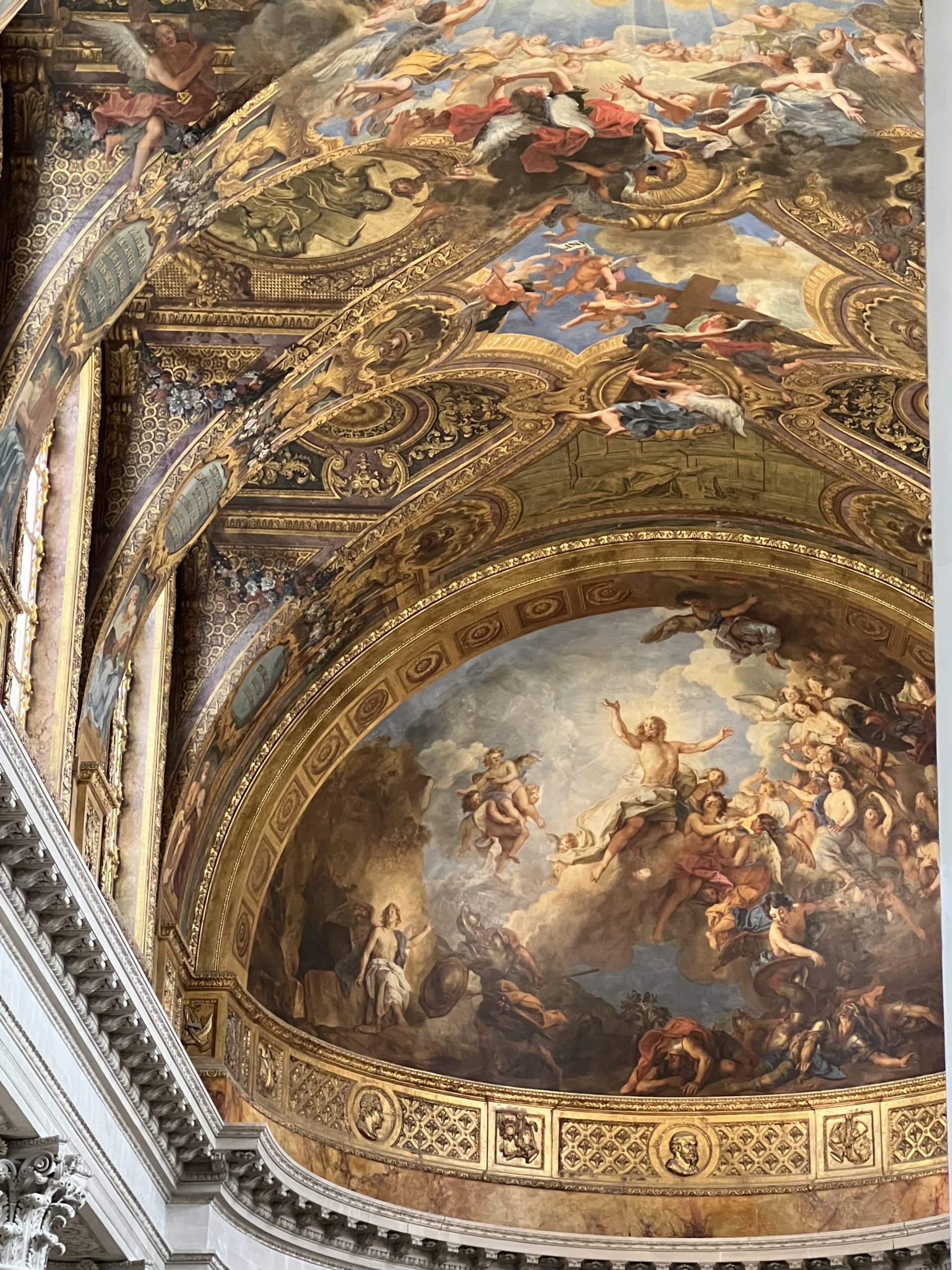 Painting on ceiling in Versailles