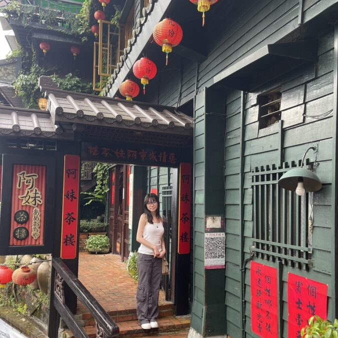 The author visiting her home in Taipei after two years.