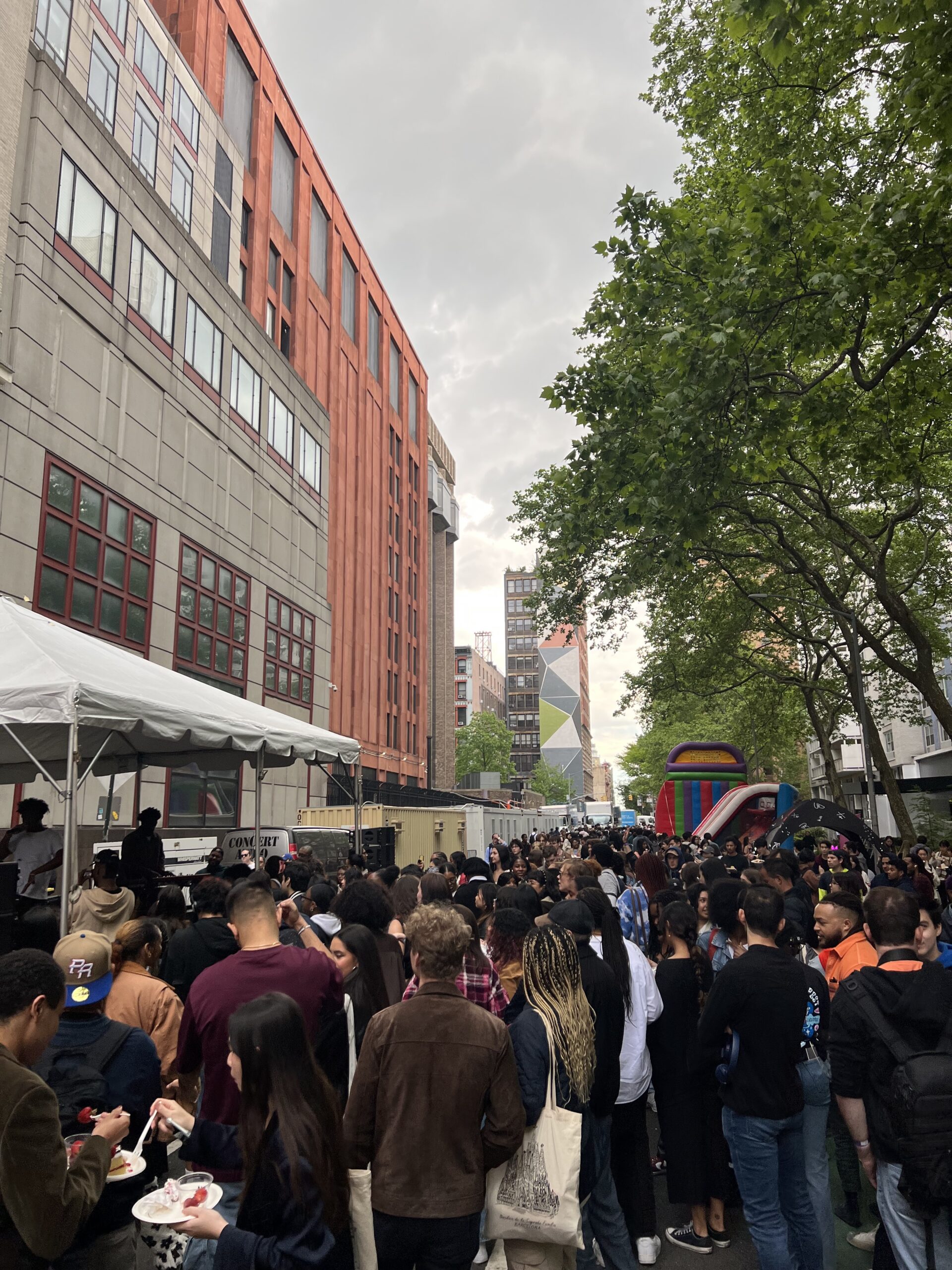 Students gather for a concert at the 2023 Strawberry Fest, an NYU annual tradition.