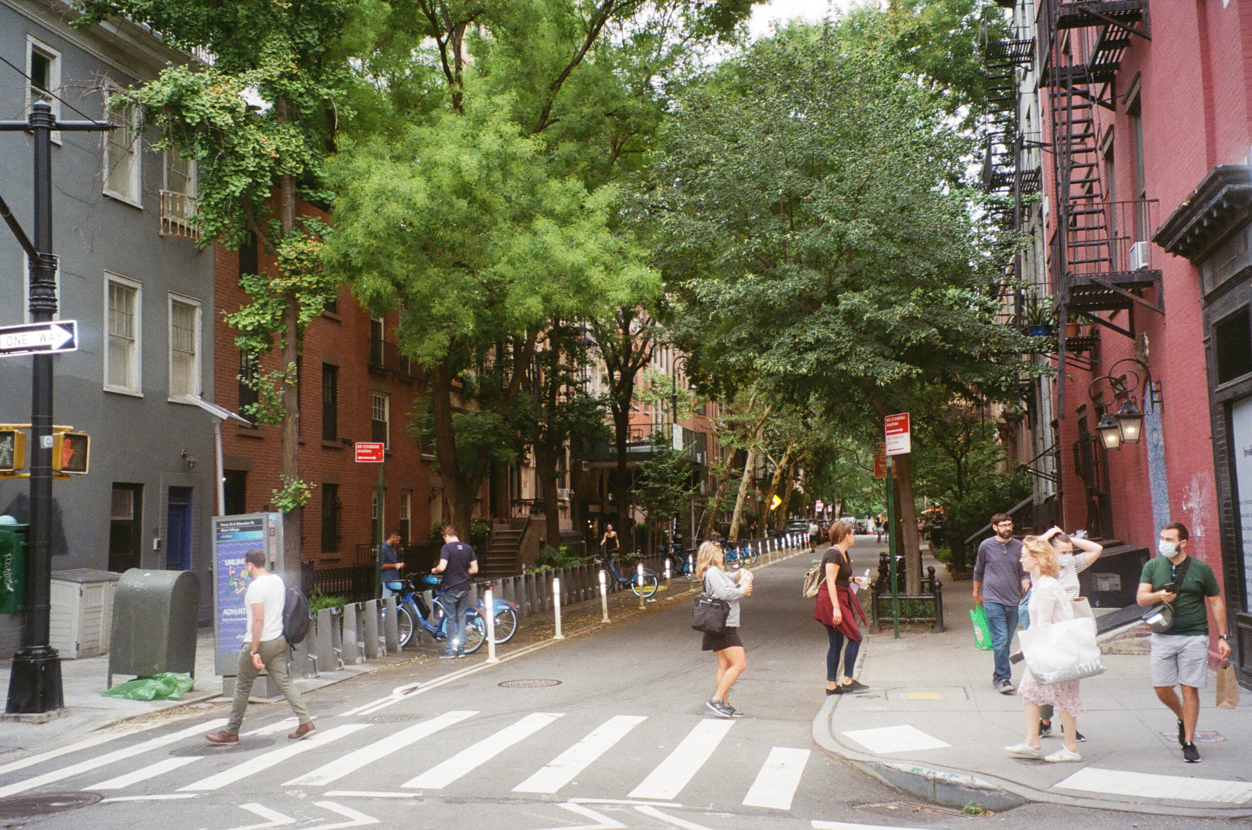 A busy street in the West Village
