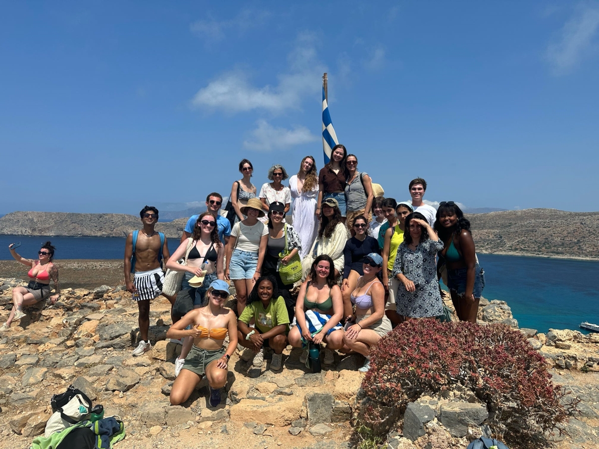 The NYU in Athens cohort in Crete, Greece.