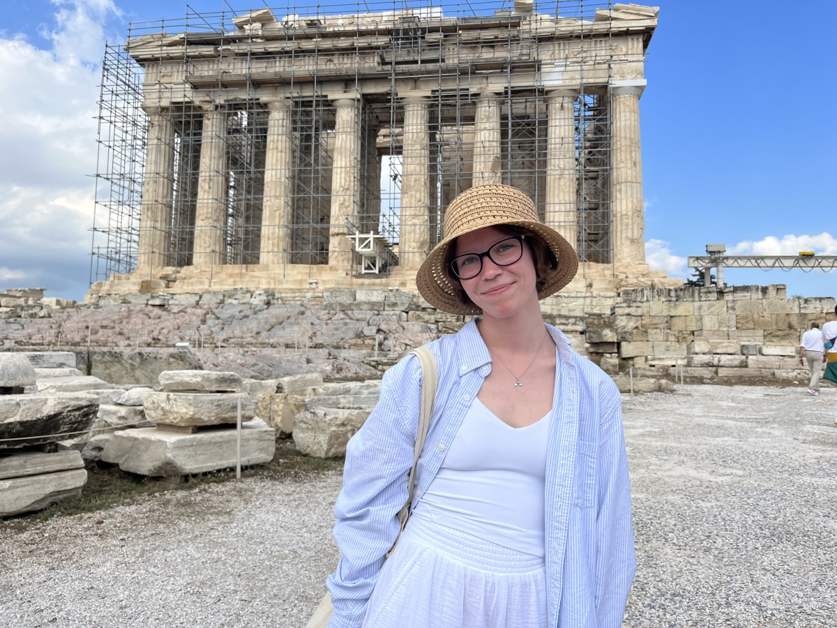 The author at the Acropolis, the cohort’s first excursion.