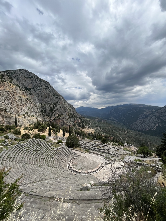An amphitheater in Delphi, Greece.