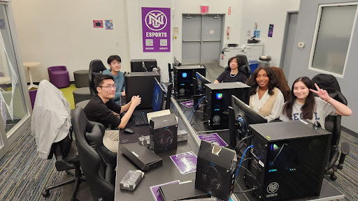 NYU students using the new gaming space.