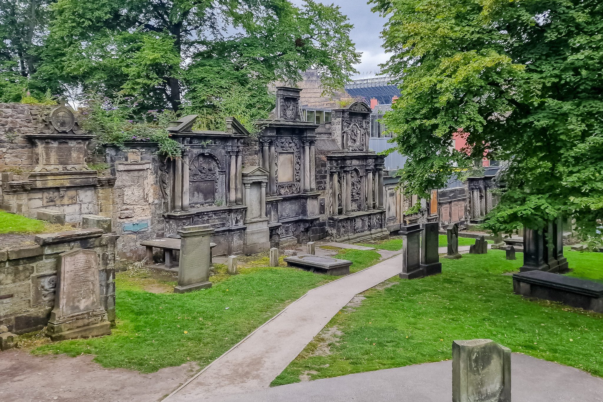 The Greyfriars Kirkyard, a graveyard in Edinburgh, Scotland.