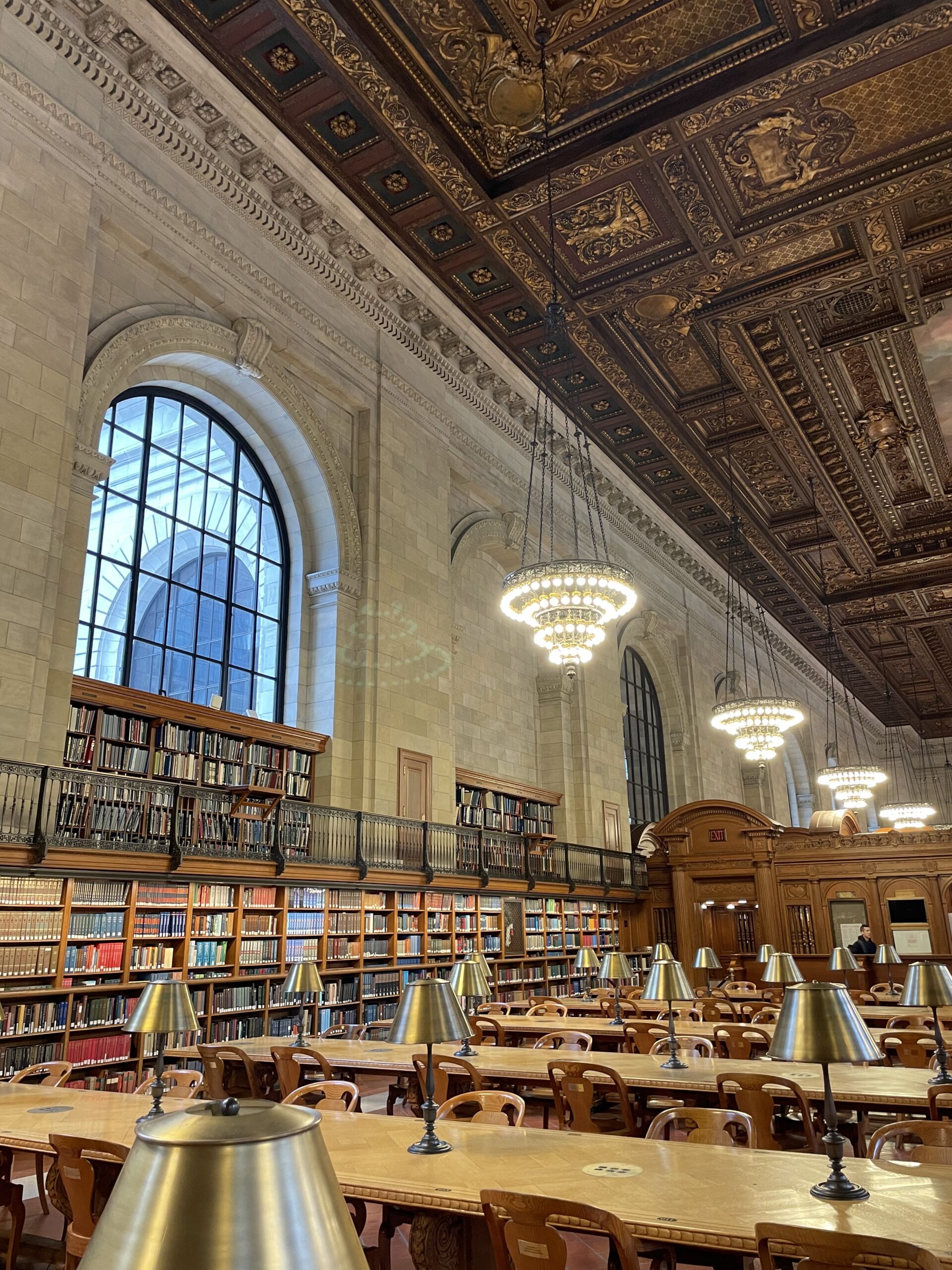 Tables in the New York Public Library Reading Room