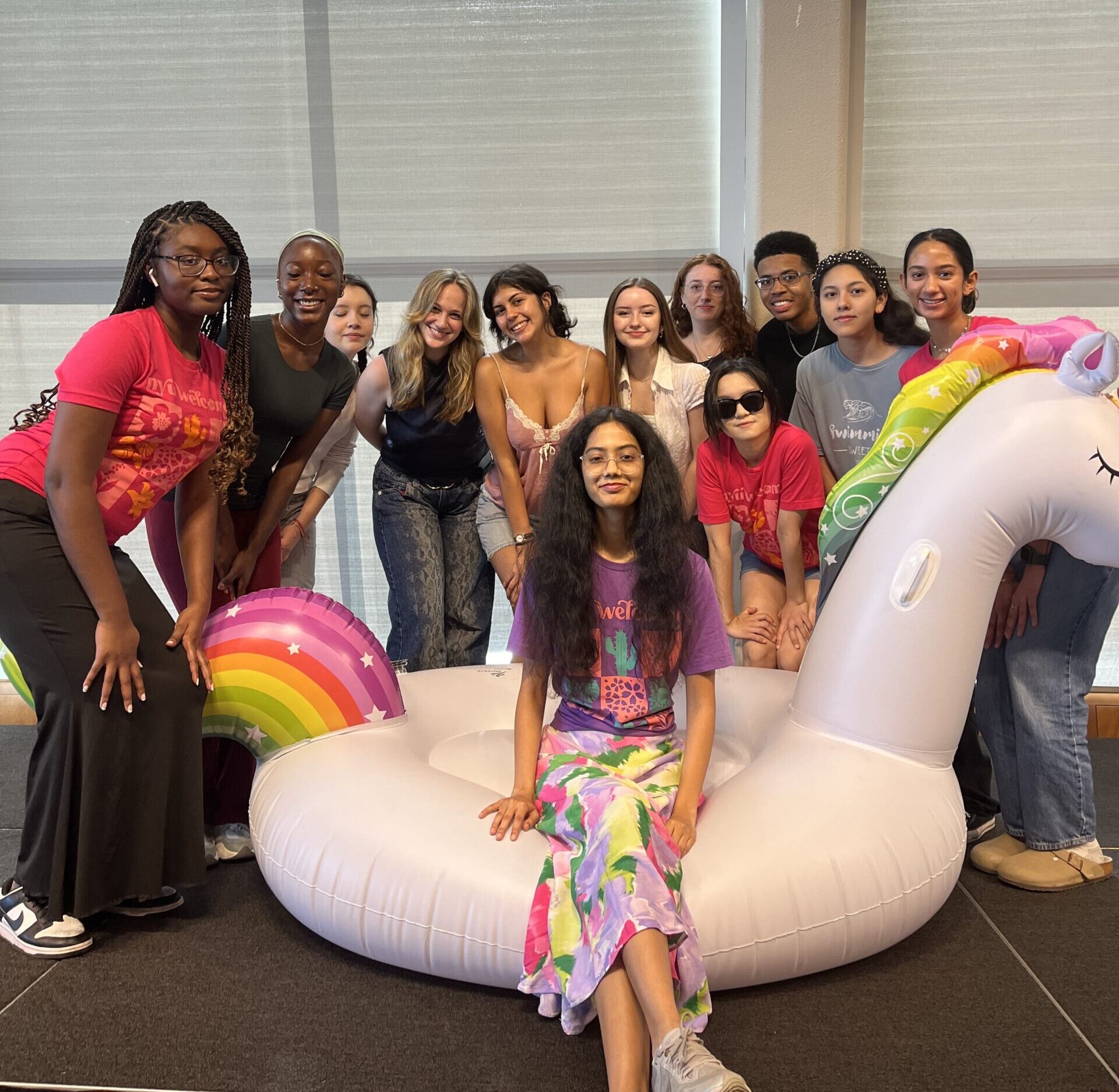 Rachelle and friends during Welcome Week