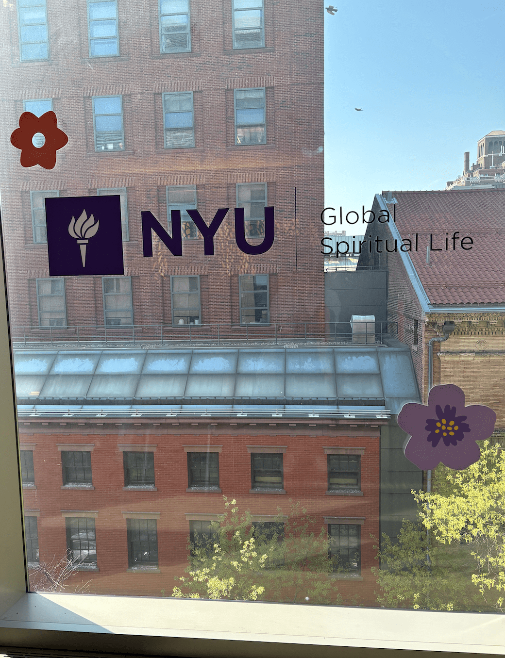 A view of New York City from a window