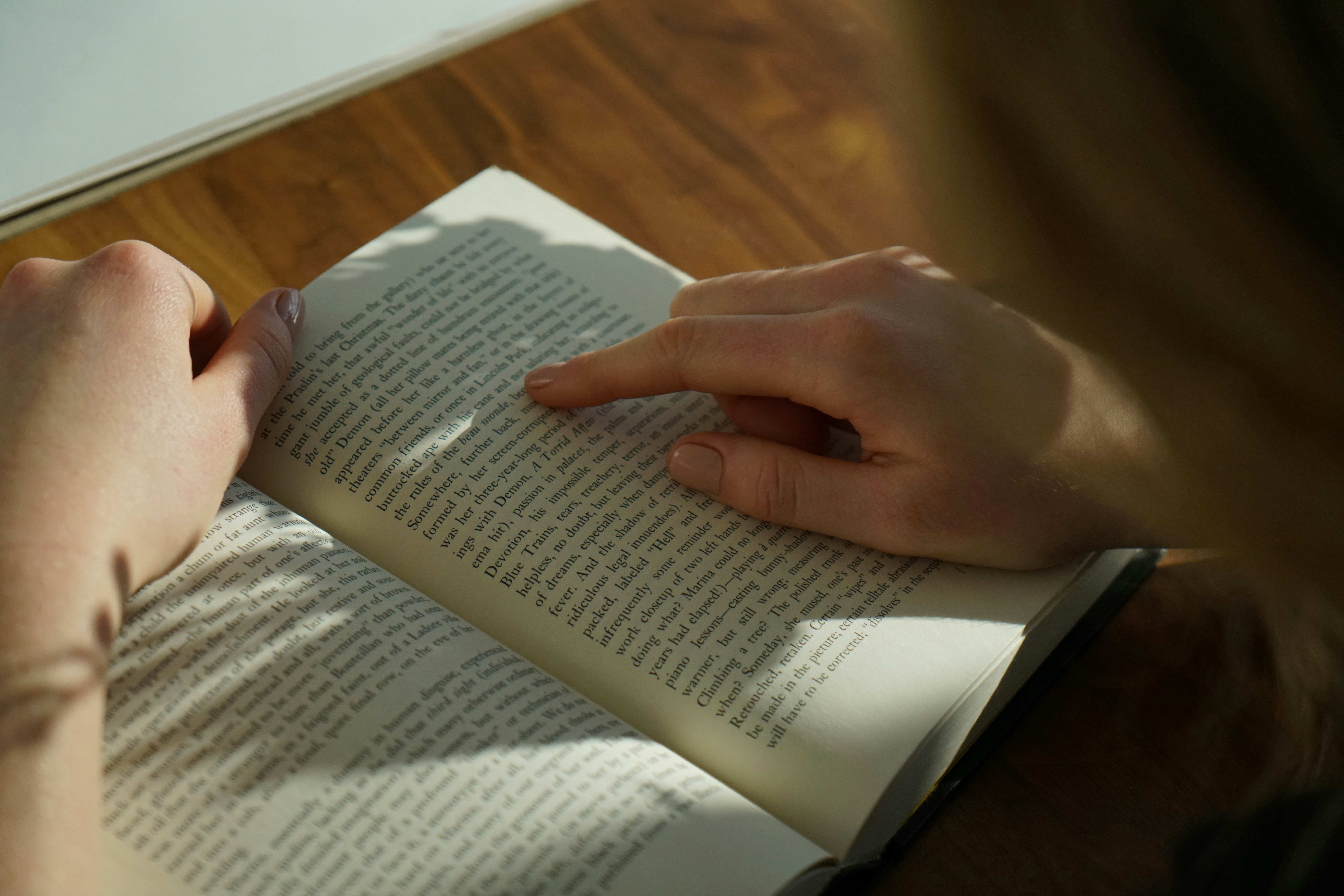 A student reading a book