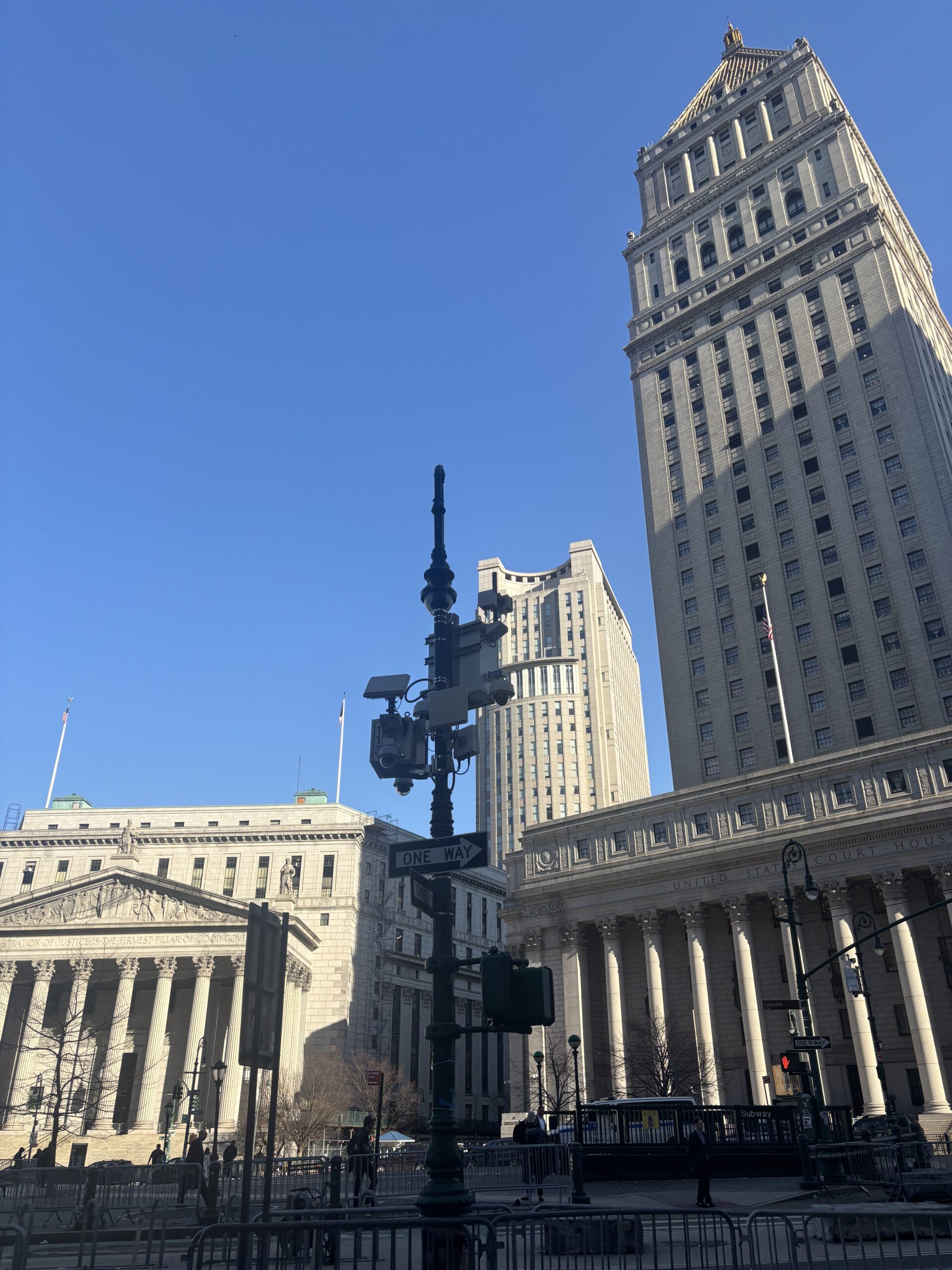 two nyc courthouses on street