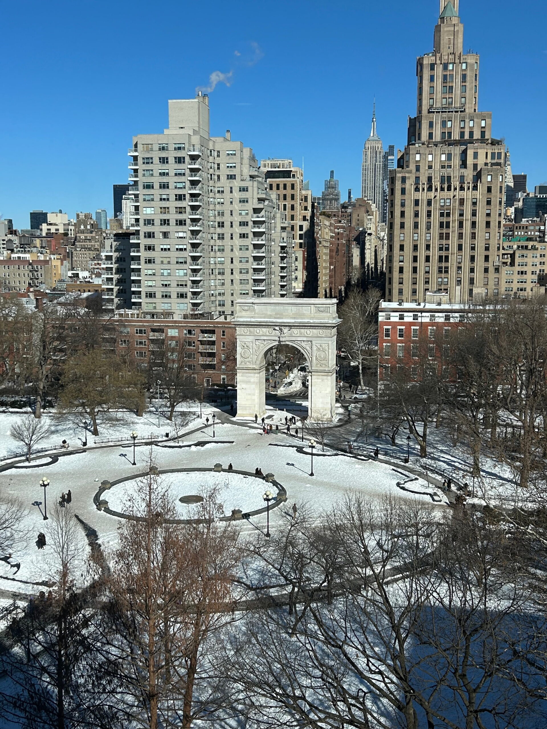 Washington Square Park in the Winter