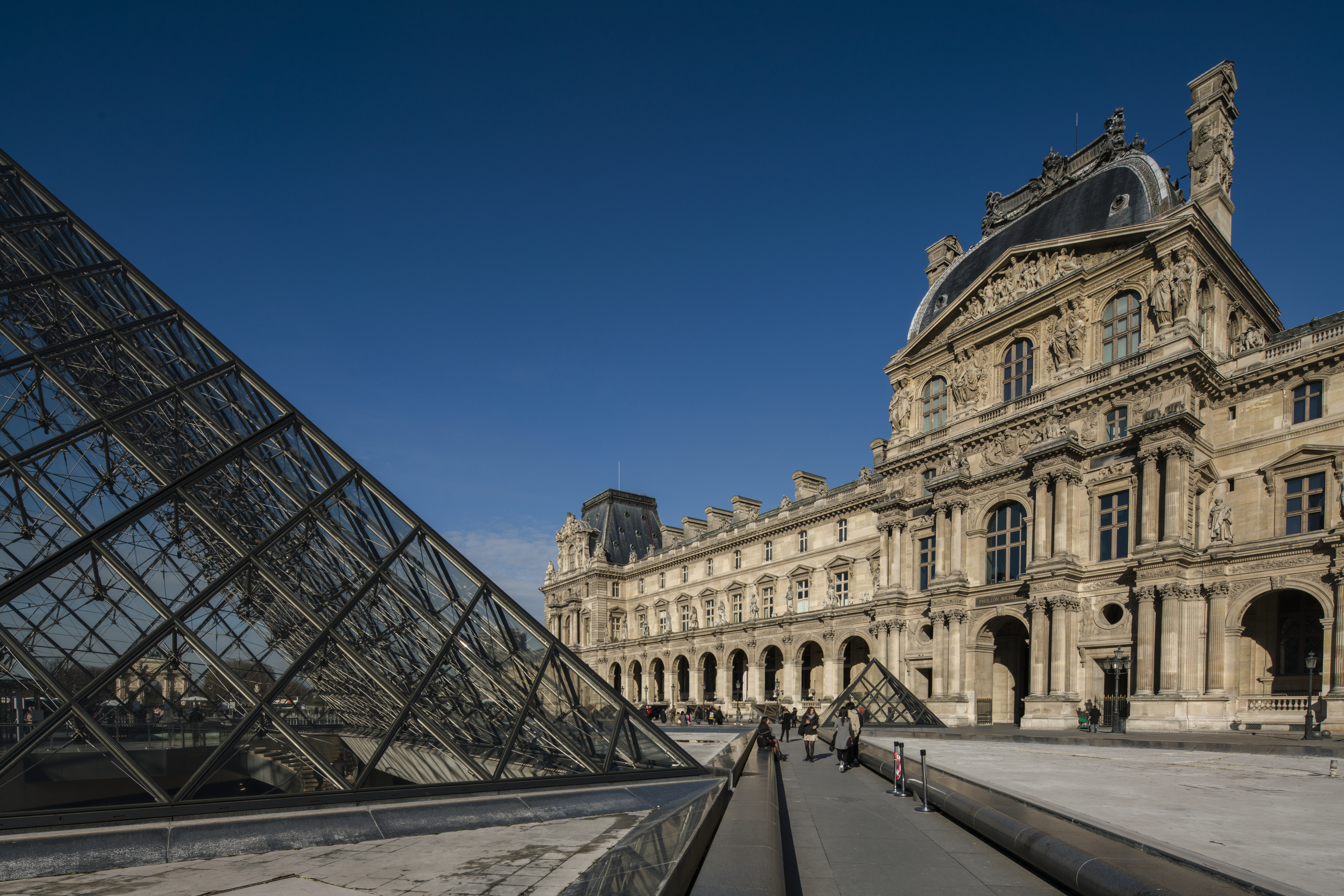 Exterior of the Louvre in Paris